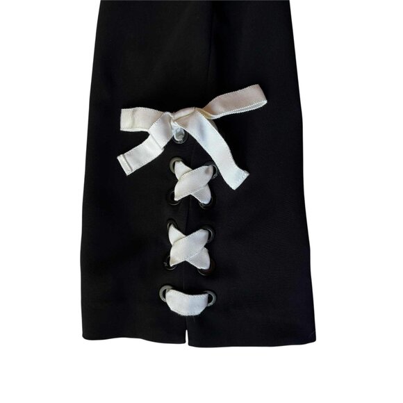 Cinq a Sept Izella Cropped Ankle Pants Trousers Lace Ties Size 8 Black $365 - Picture 8 of 13
